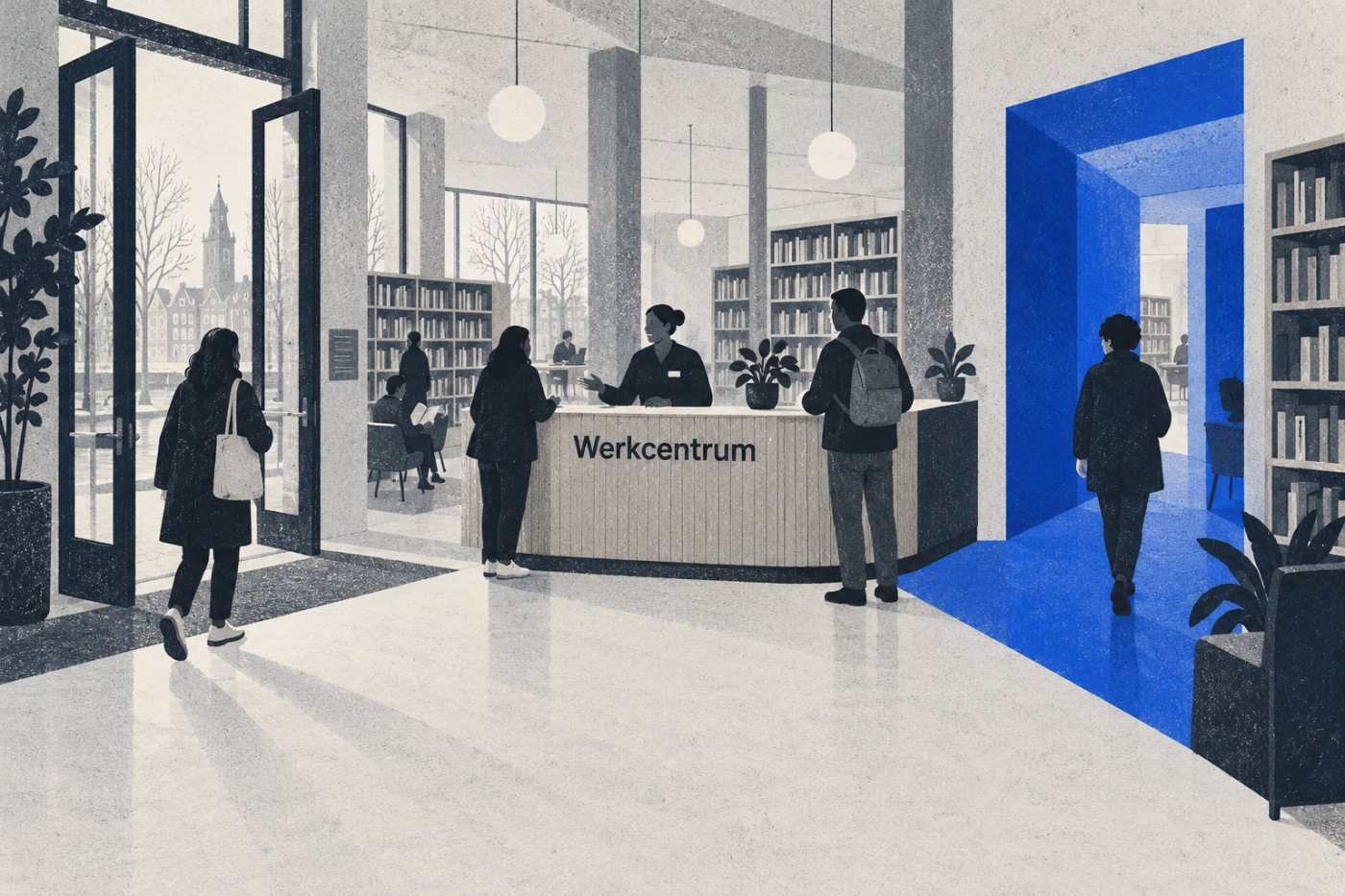 Een Werkcentrum combineert een toegankelijke fysieke locatie met een digitaal loket voor regionale vragen over werk.