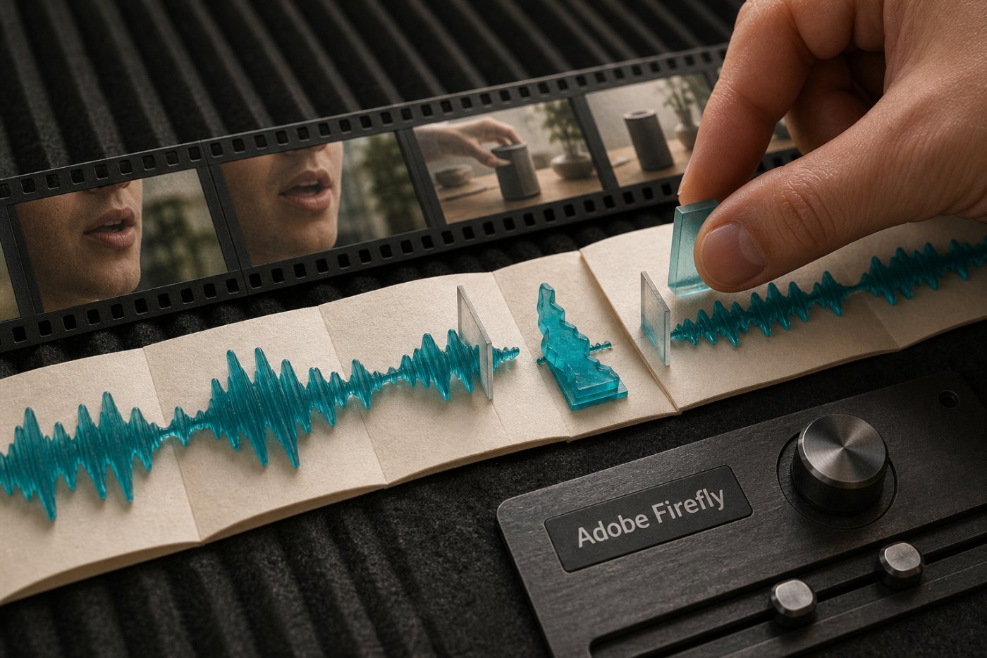 Adobe Firefly生成旁白后,脚本中的错误发音和不自然停顿被定位并修正