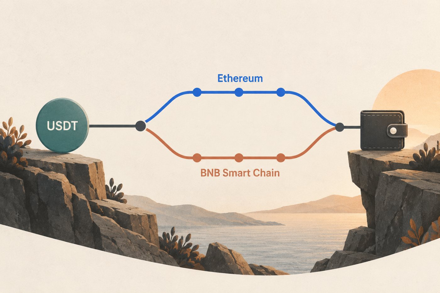 การถอน USDT ไปยังกระเป๋าภายนอกมีต้นทุนต่างกันตามเครือข่ายที่เลือก