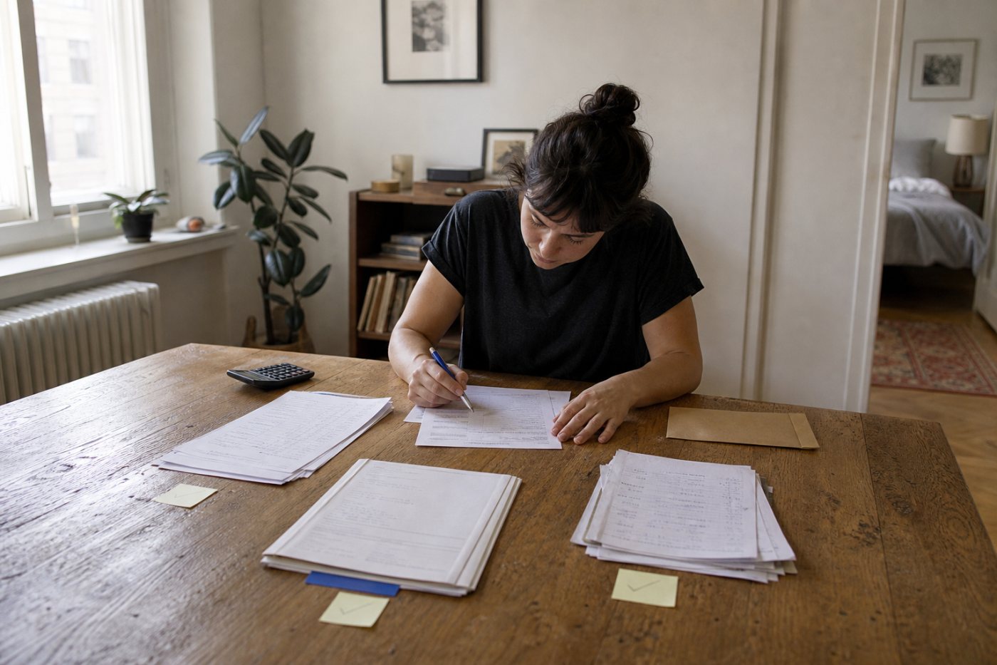 A final wage statement is checked separately against hours, earned commissions and accrued vacation.