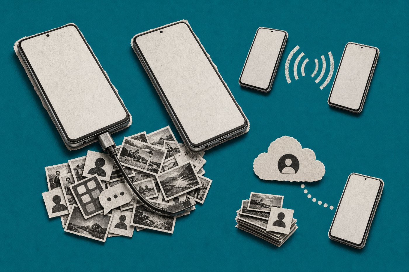 Сравнение переноса между Android-смартфонами по кабелю, Wi‑Fi и из облачной копии