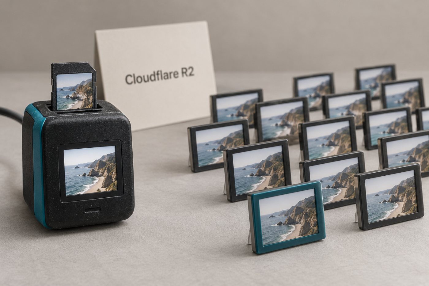 Viešų failų rinkinys iš „Cloudflare R2“ skaitomas daug kartų, nors saugomas kiekis nesikeičia.