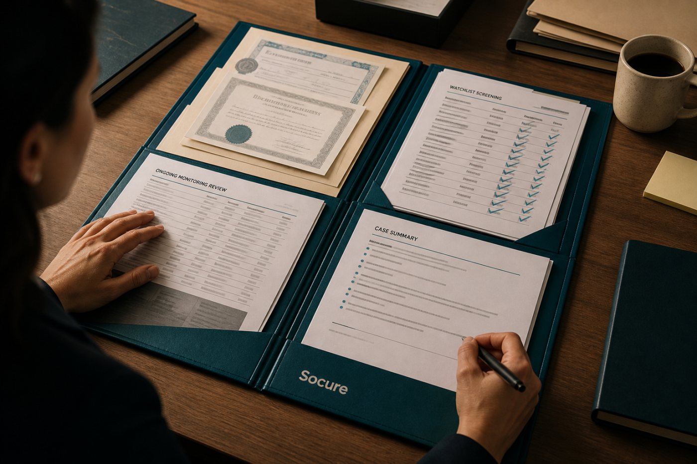 تنفيذ RiskOS_Agents فحوص الشركات وقوائم المراقبة وإعداد ملخص للمراجع البشري