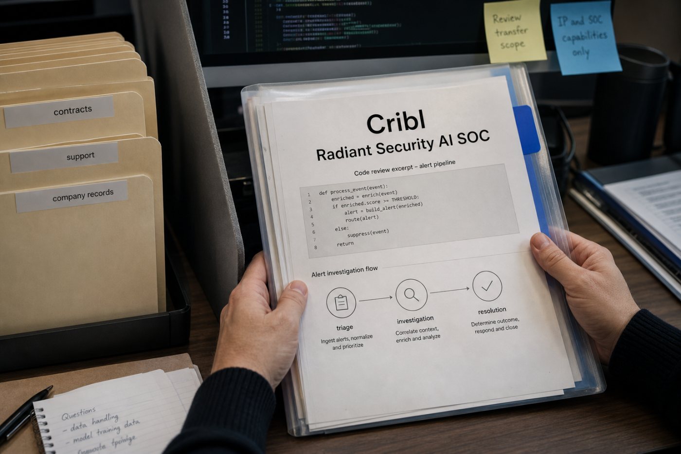 Le périmètre acquis par Cribl comprend la propriété intellectuelle du SOC IA de Radiant, mais pas l’ensemble de l’entreprise.