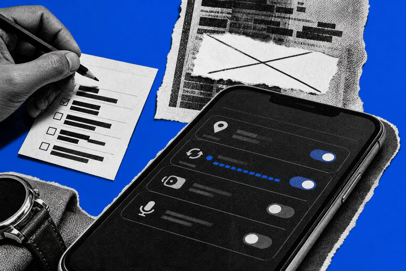 A worker compares monitoring-app permissions and off-hours activity with the employer’s disclosure and identifies an unexplained access setting.