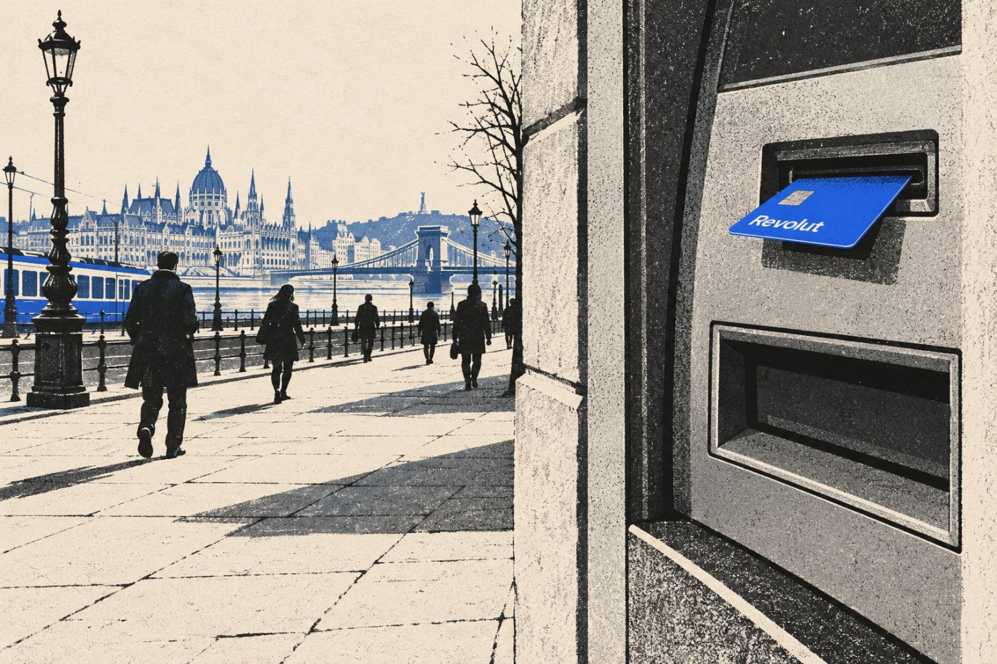 A Revolut-kártyával kezdeményezett készpénzfelvétel sikertelen, az ATM nem ad ki pénzt.