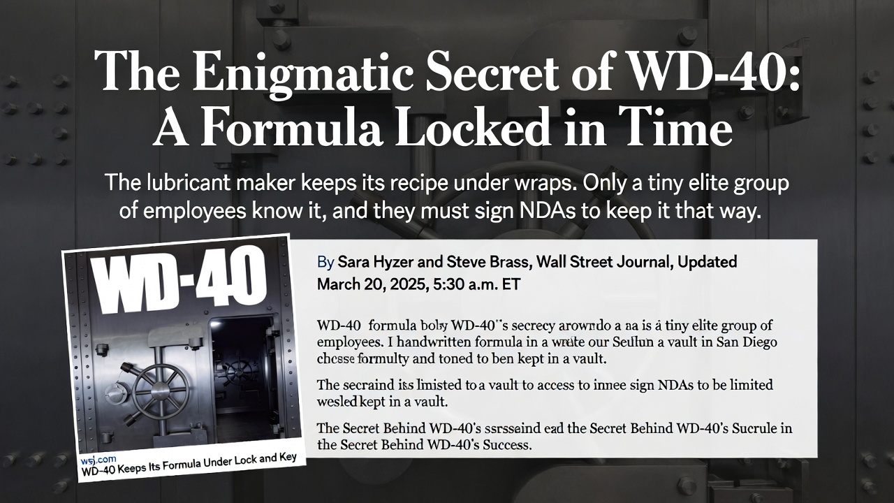 The Enigmatic Secret of WD-40: A Formula Locked in Time