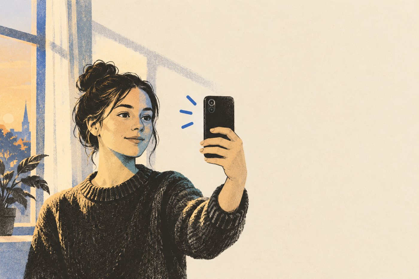 Instagram konta īpašnieks veic lietotnē pieprasītu video pašbildi identitātes pārbaudei.