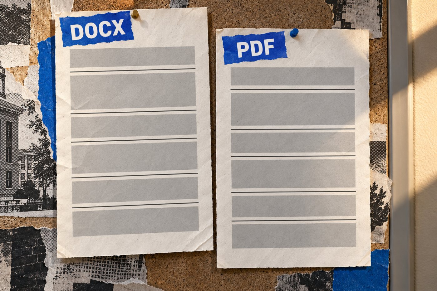 Версіі рэзюмэ DOCX і PDF захоўваюць аднолькавы парадак звестак; выбар фармату залежыць ад патрабаванняў вакансіі.
