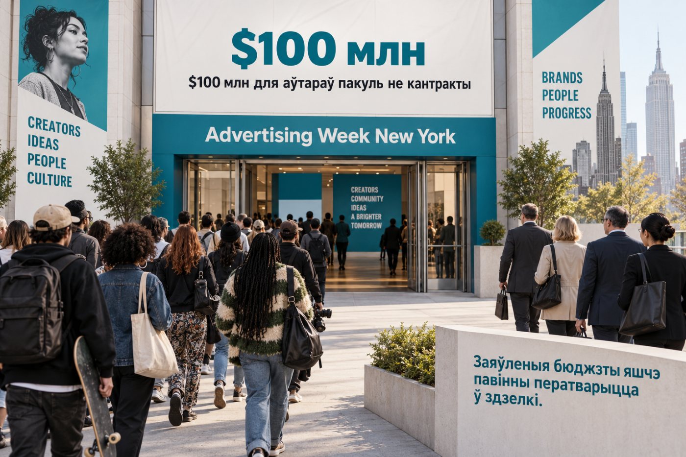 Аўтары і кіраўнікі маркетынгу збіраюцца на Advertising Week New York для магчымых партнёрстваў.