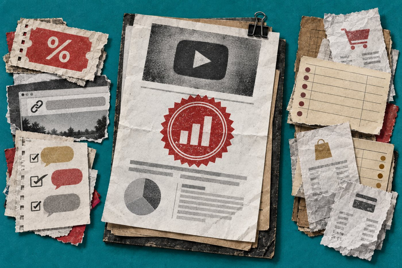 Modeled YouTube conversions کو promo code، vanity URL اور survey records سے الگ طور پر جانچا جاتا ہے