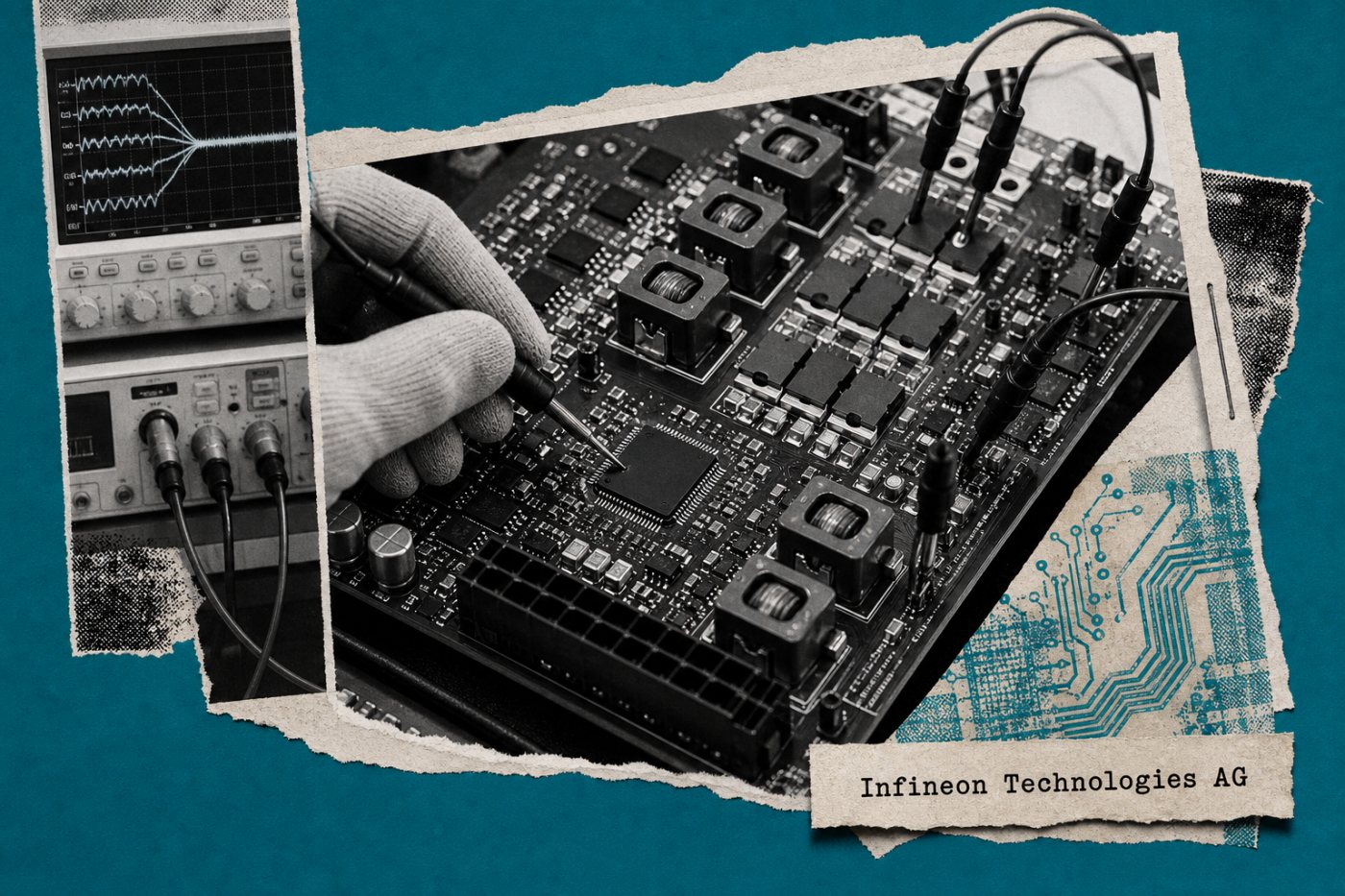 Controlador multifase de C2i coordinando etapas de potencia para una placa de servidor de IA.