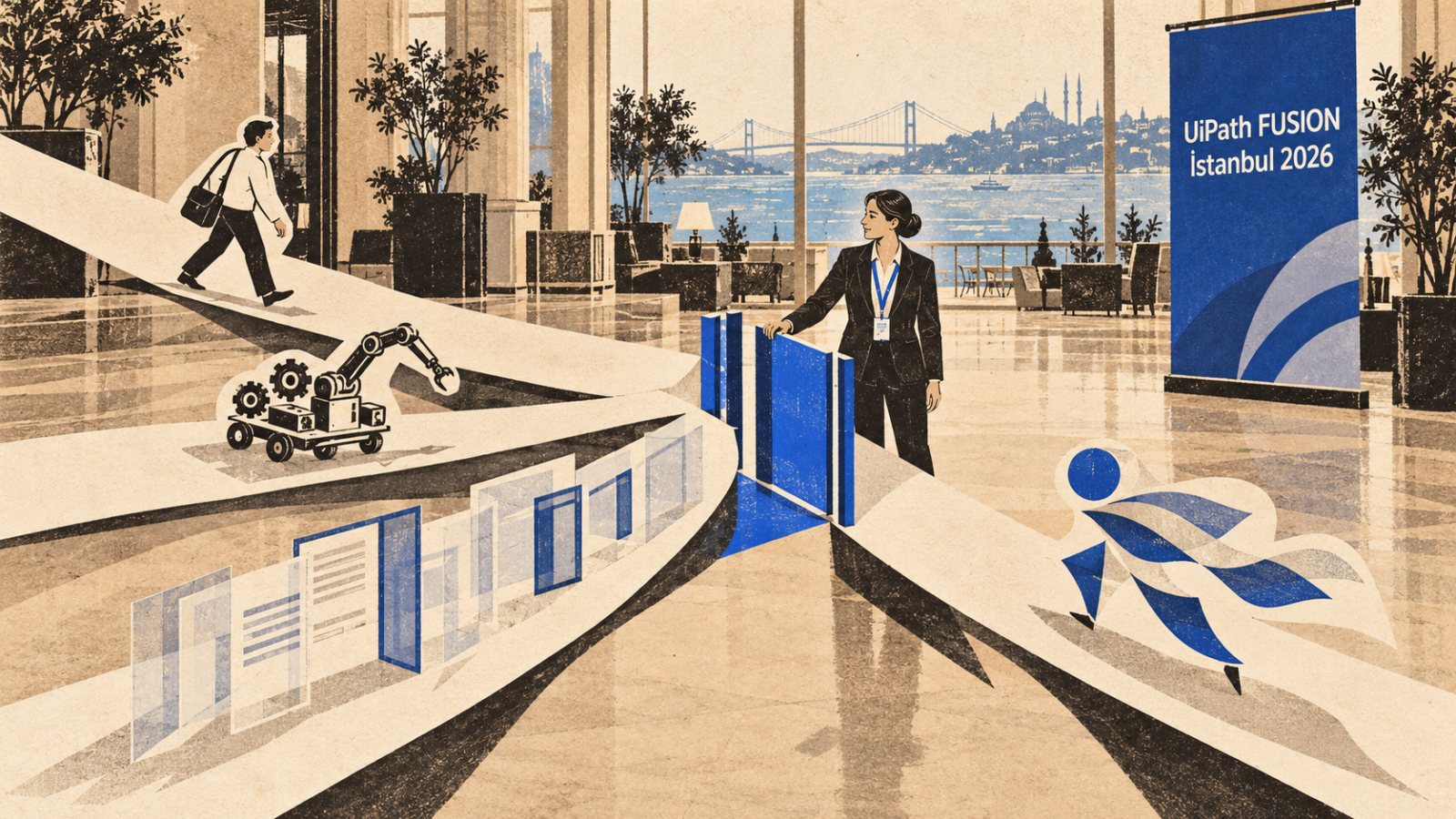 UiPath İstanbul’da ajanları iş akışına bağladı; denetim merkezde