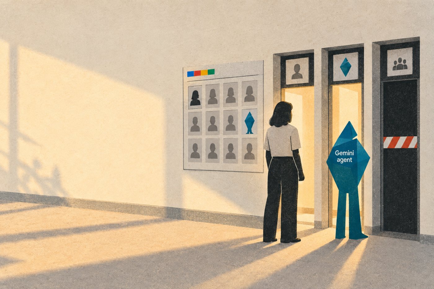 Gemini agent har en separat arbetsidentitet som kopplas till registrerade verktyg och åtkomstregler.