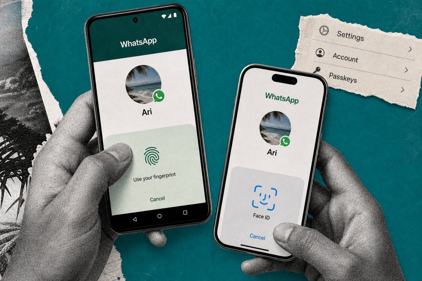 एक WhatsApp खाते में Android और iOS उपकरणों के लिए अलग-अलग पासकी
