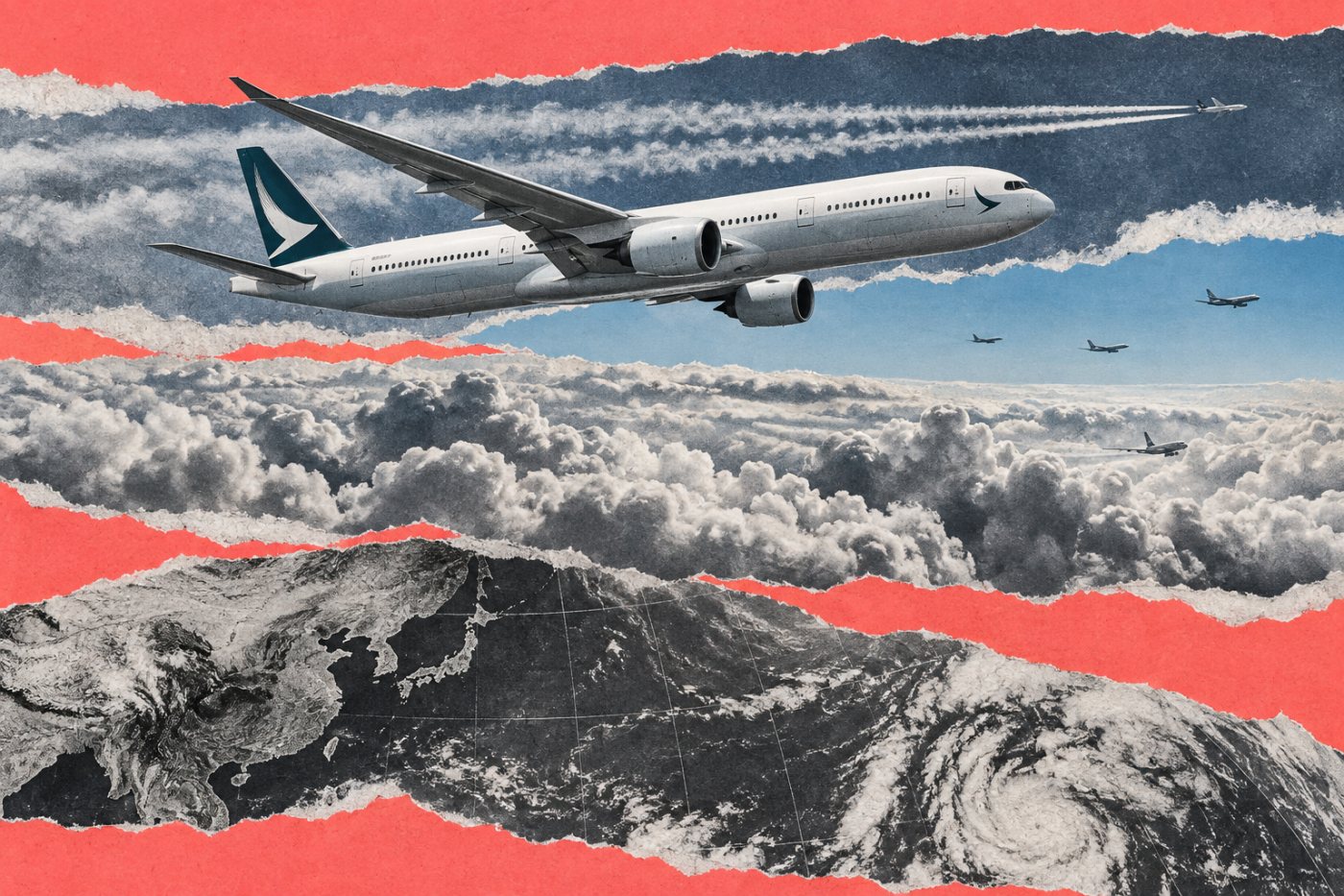 Cathay-Pacific-Ultralangstreckenflug durch wechselnde Luftschichten während der erweiterten Versuchsphase.