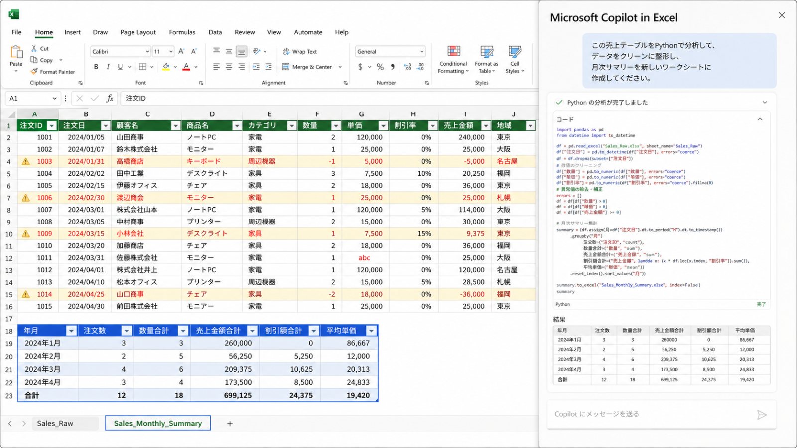 ExcelのCopilotがPythonを実行、分析業務はどこまで変わるか