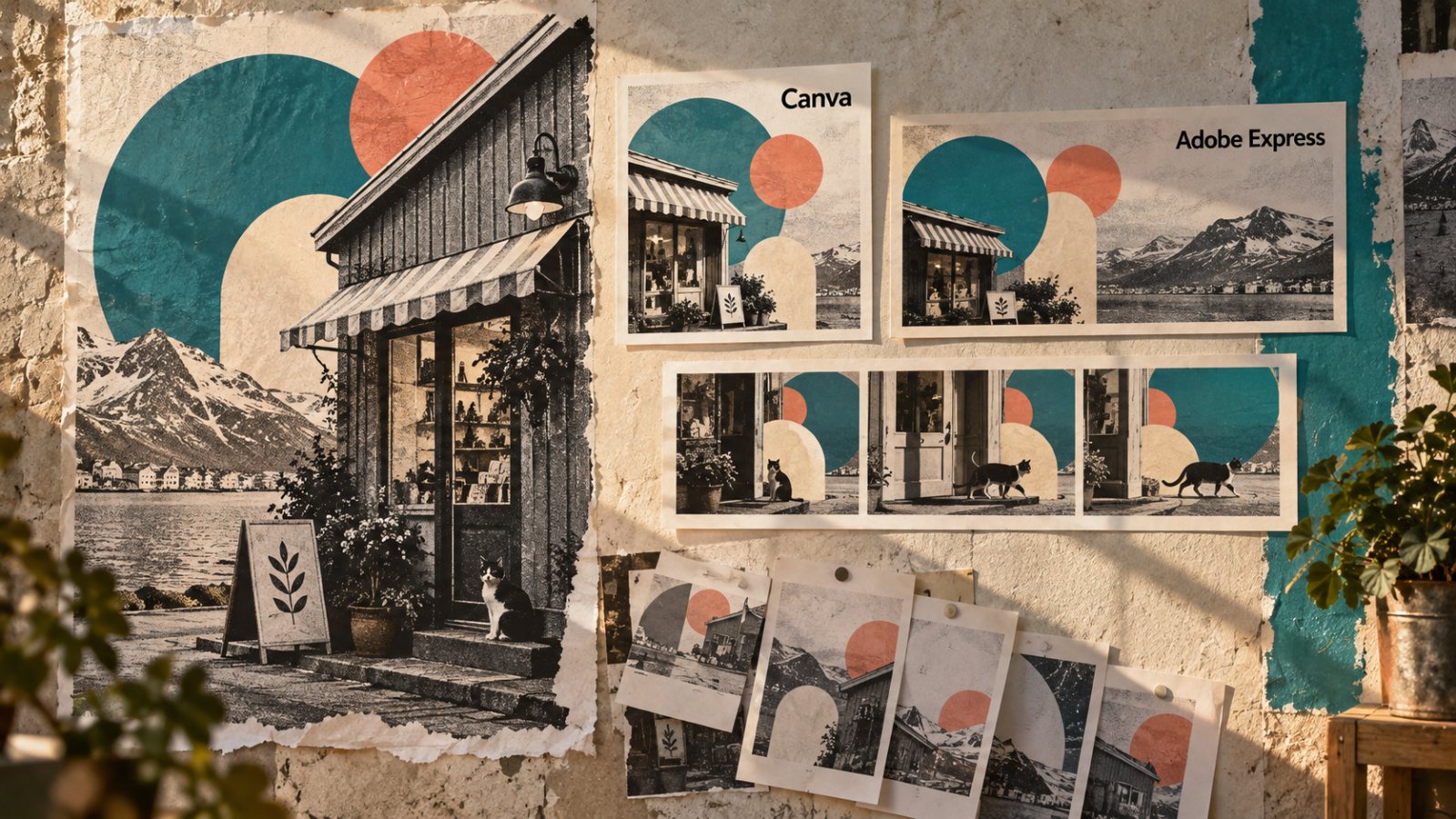 Canva eða Adobe Express: AI-kvóti og vörumerkjasöfn ráða valinu