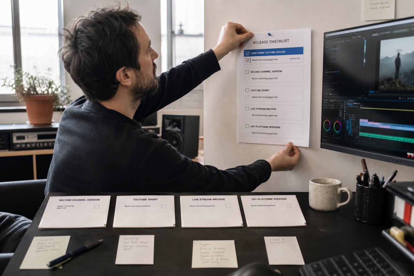 A Creator Music license covers one long-form YouTube use while other formats and platforms require separate rights checks.