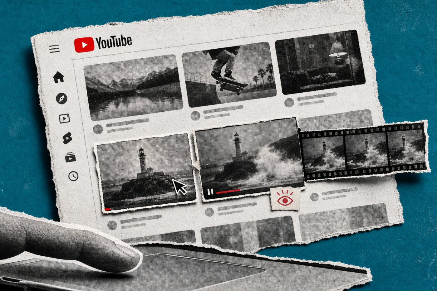 Une miniature YouTube passe de l’impression passive à la lecture automatique, qui déclenche une vue dès la première image.