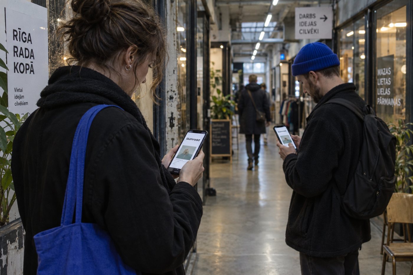 Gumroad digitālā produkta tiešajai pārdošanai un Discover pirkumam ir atšķirīgas komisijas.