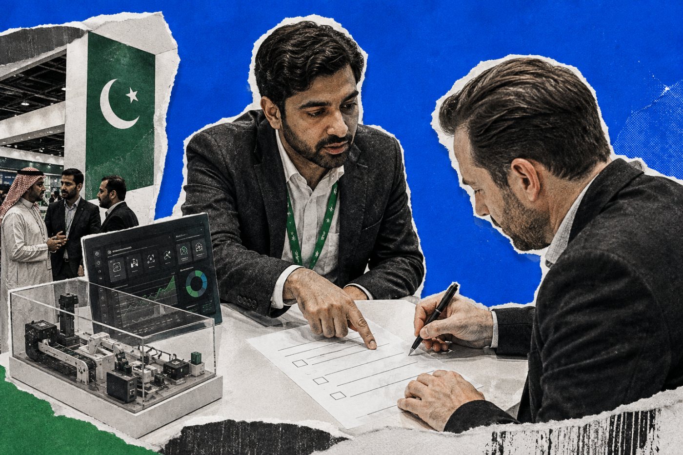 پاکستانی technology company کی عملی پیشکش کے بعد خریدار کی ضرورت اور follow-up درج کرتی B2B ملاقات