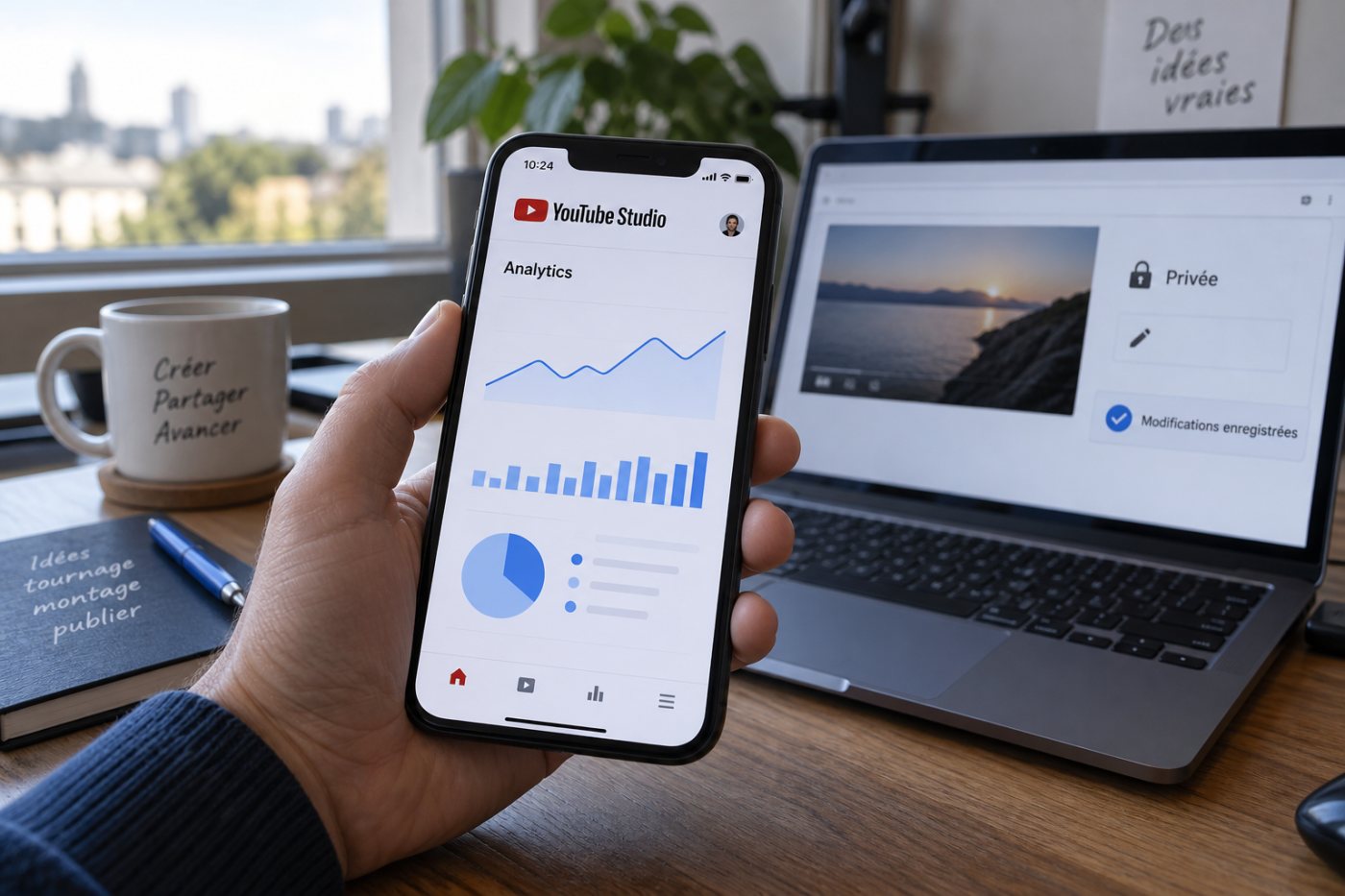 Analytics se recharge et une modification de vidéo privée est enregistrée après la mise à jour