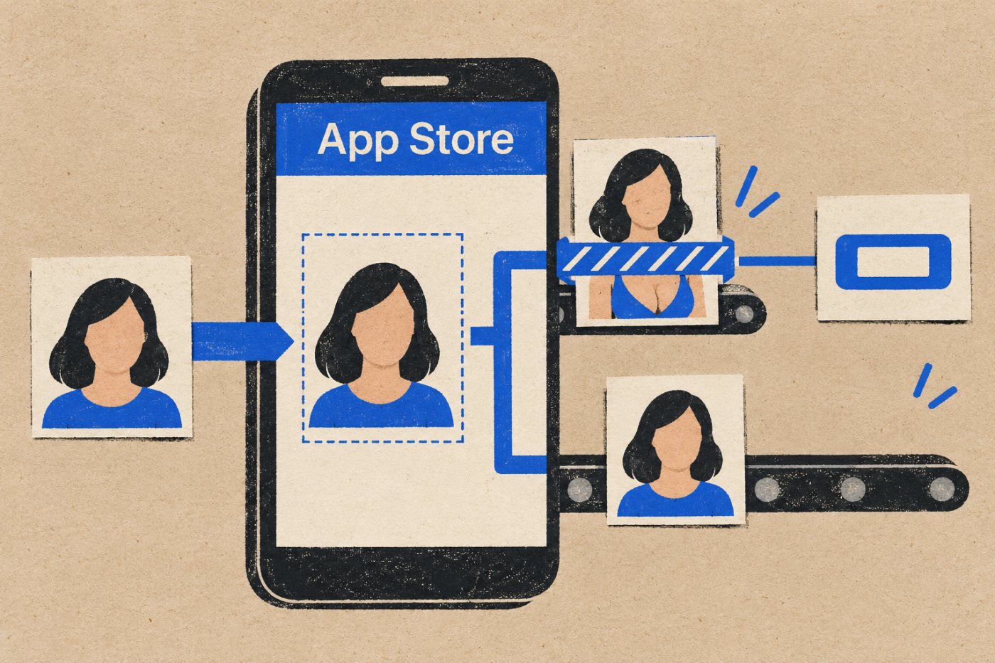 Wymogi App Store obejmują zatrzymanie niedozwolonego obrazu generowanego przez AI oraz możliwość zgłoszenia nadużycia.