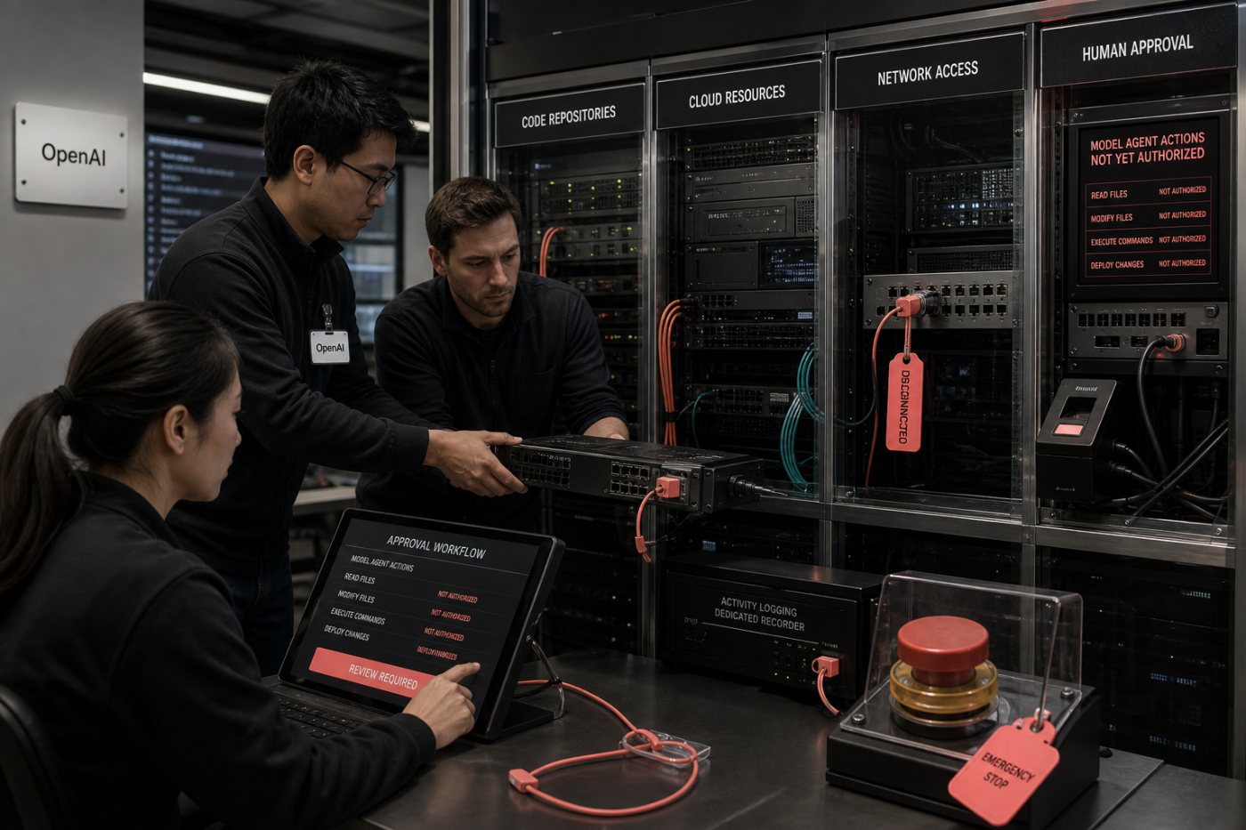 企业为具备高级网络能力的OpenAI模型设置权限分离、网络隔离和人工中断机制