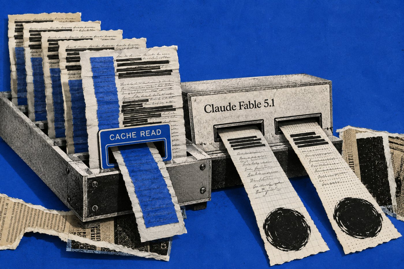 Claude Fable 5.1 workload-এ পুনর্ব্যবহৃত context-এর cache read সাশ্রয় ও অপরিবর্তিত input-output ব্যয়ের পার্থক্য