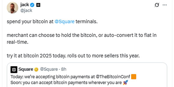 Block, Led by Jack Dorsey, to Launch Bitcoin Payments on Square Platform