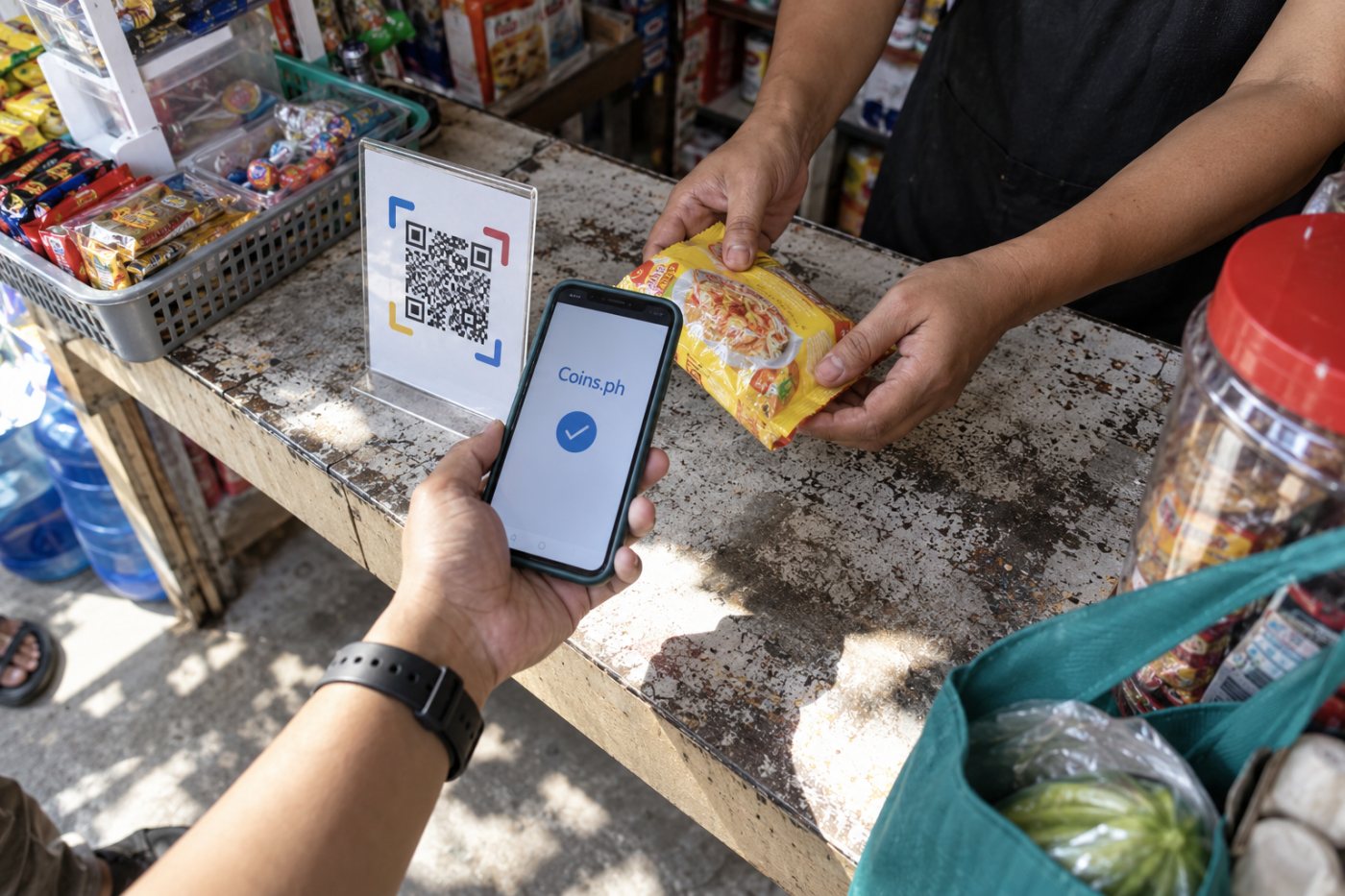 Patuloy ang QR Ph na pagbabayad sa merchant gamit ang kasalukuyang balanse sa Coins.ph kahit nakahinto ang papasok na bank cash-in.
