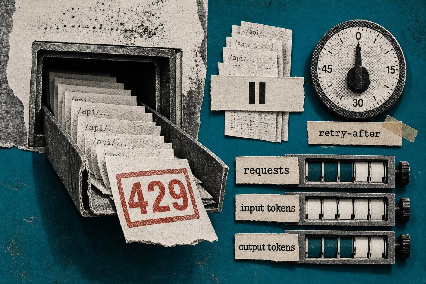 Очередь Claude API приостанавливает запросы после 429 до истечения retry-after и контролирует три минутных лимита