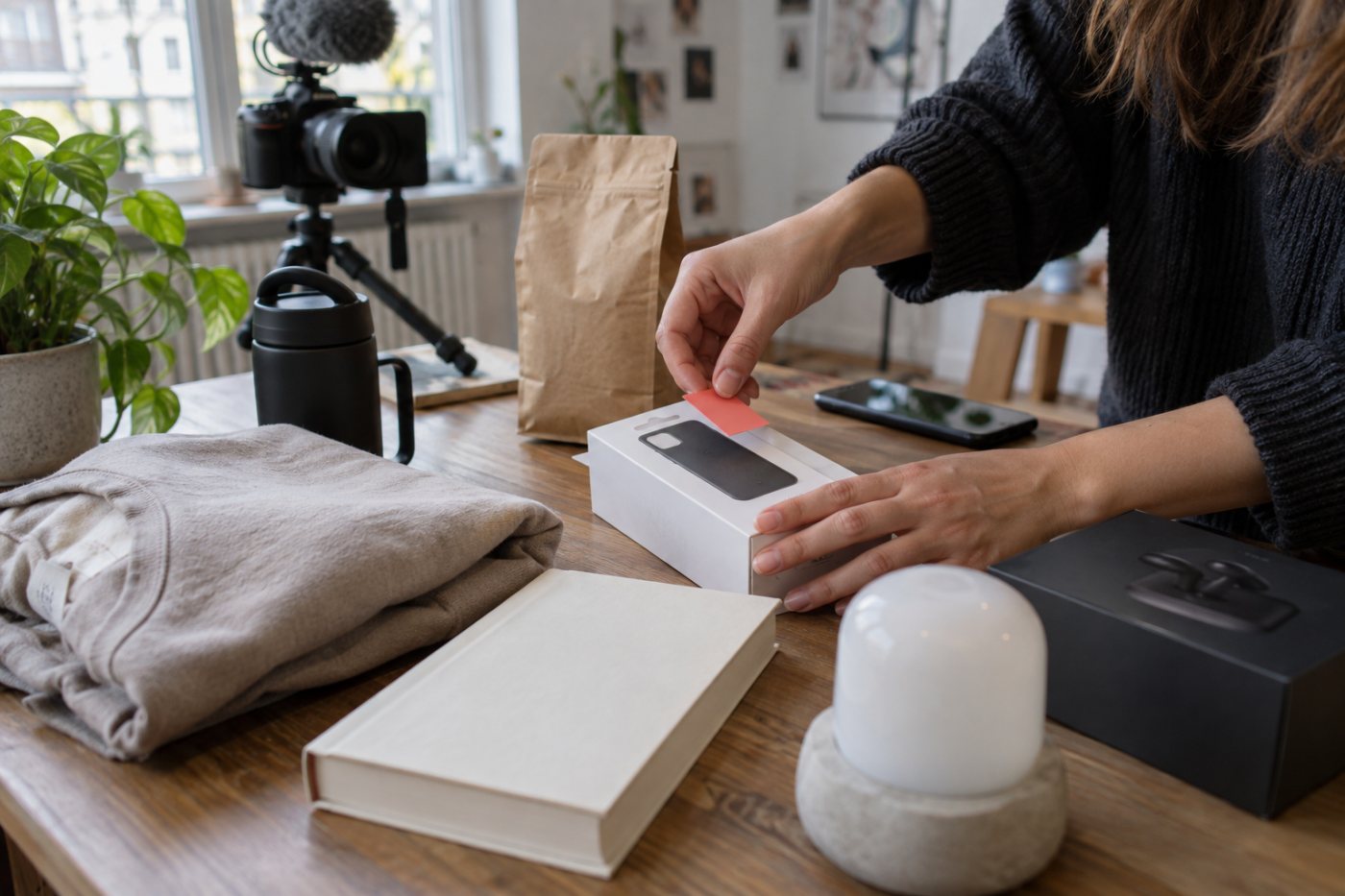 Des produits de plusieurs catégories représentent les dix enseignes partenaires du lancement allemand de YouTube Shopping.