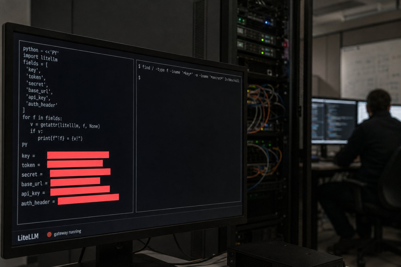 LiteLLM anahtarlarının dosya yerine çalışan Python sürecinin belleğinde sorgulanması