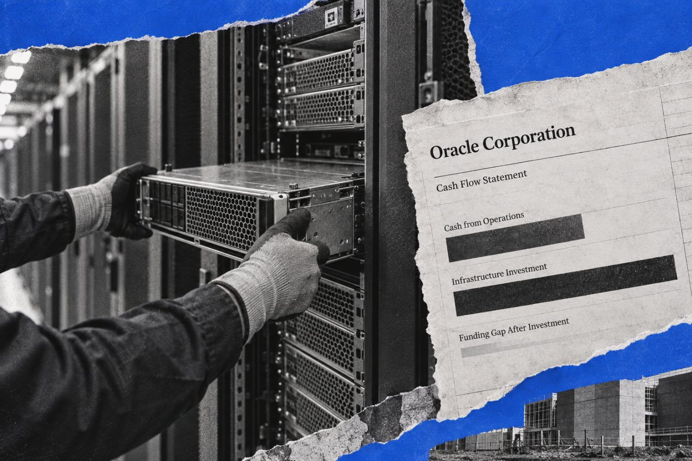 Oracle کے data-center خرچ کا operating cash flow سے بڑھنا اور منفی آزاد نقد بہاؤ