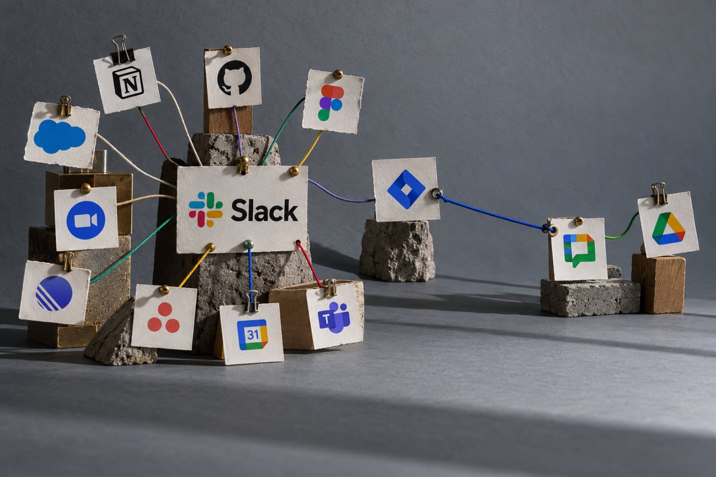 Jira-tilkynning tengist Google Chat og Slack á ólíkan hátt við val teymis á samþættingum.
