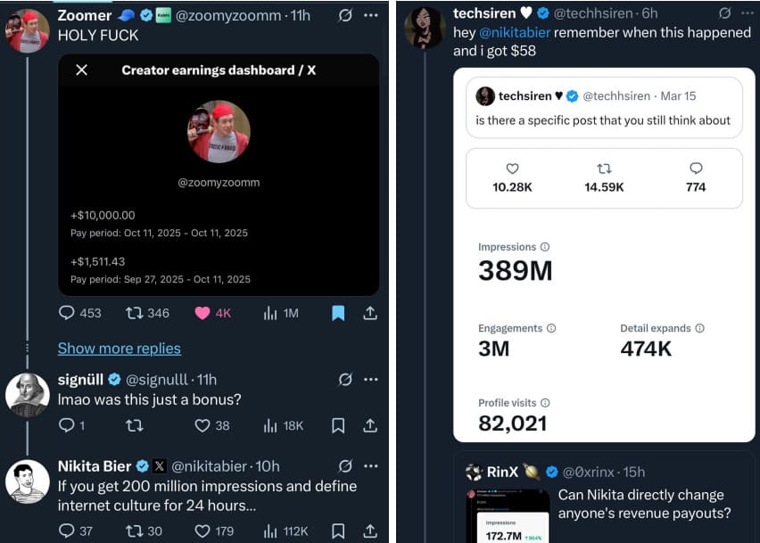 Twitter's Content Monetization Program: A Meme-Driven Cash Giveaway to Please Nikita Bier and Elon Musk?