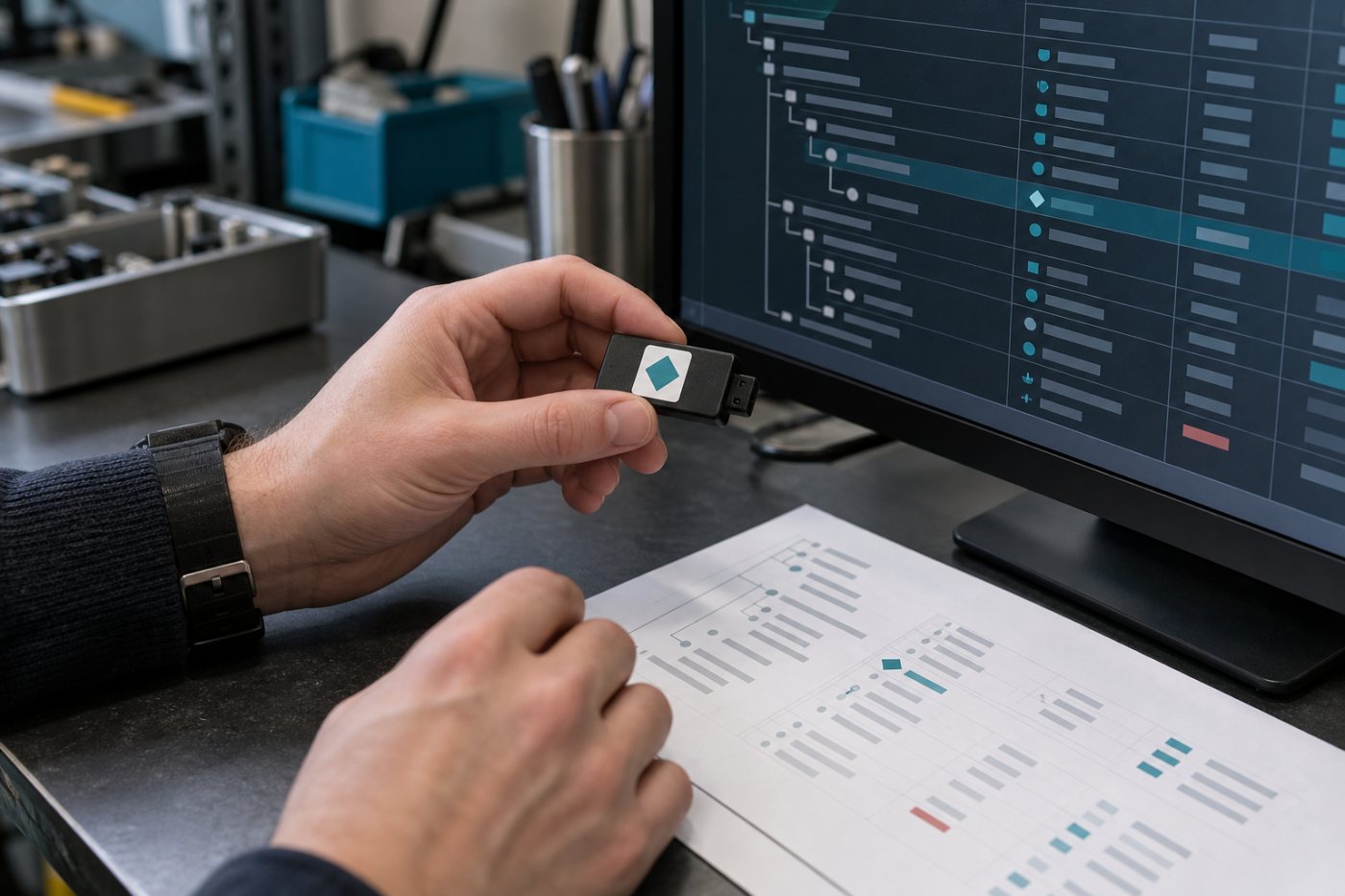 Software-Release mit Komponentenidentitäten, Versionen, Beziehungen und Prüfdaten