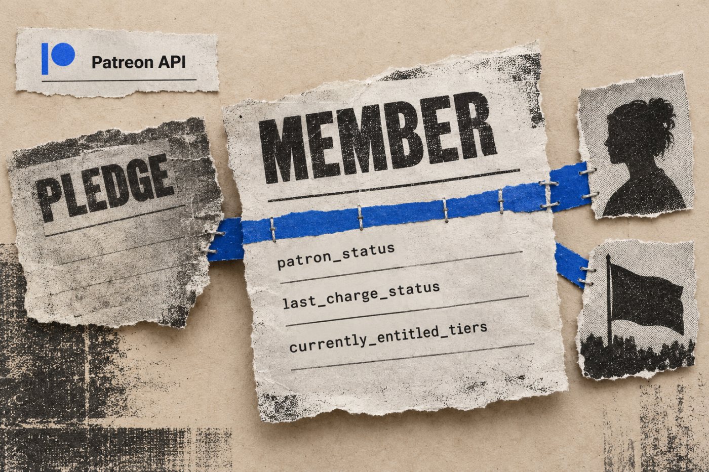 Patreons pledge-resurs ersätts av member, som beskriver medlemsstatus och aktuell rätt till nivåer.