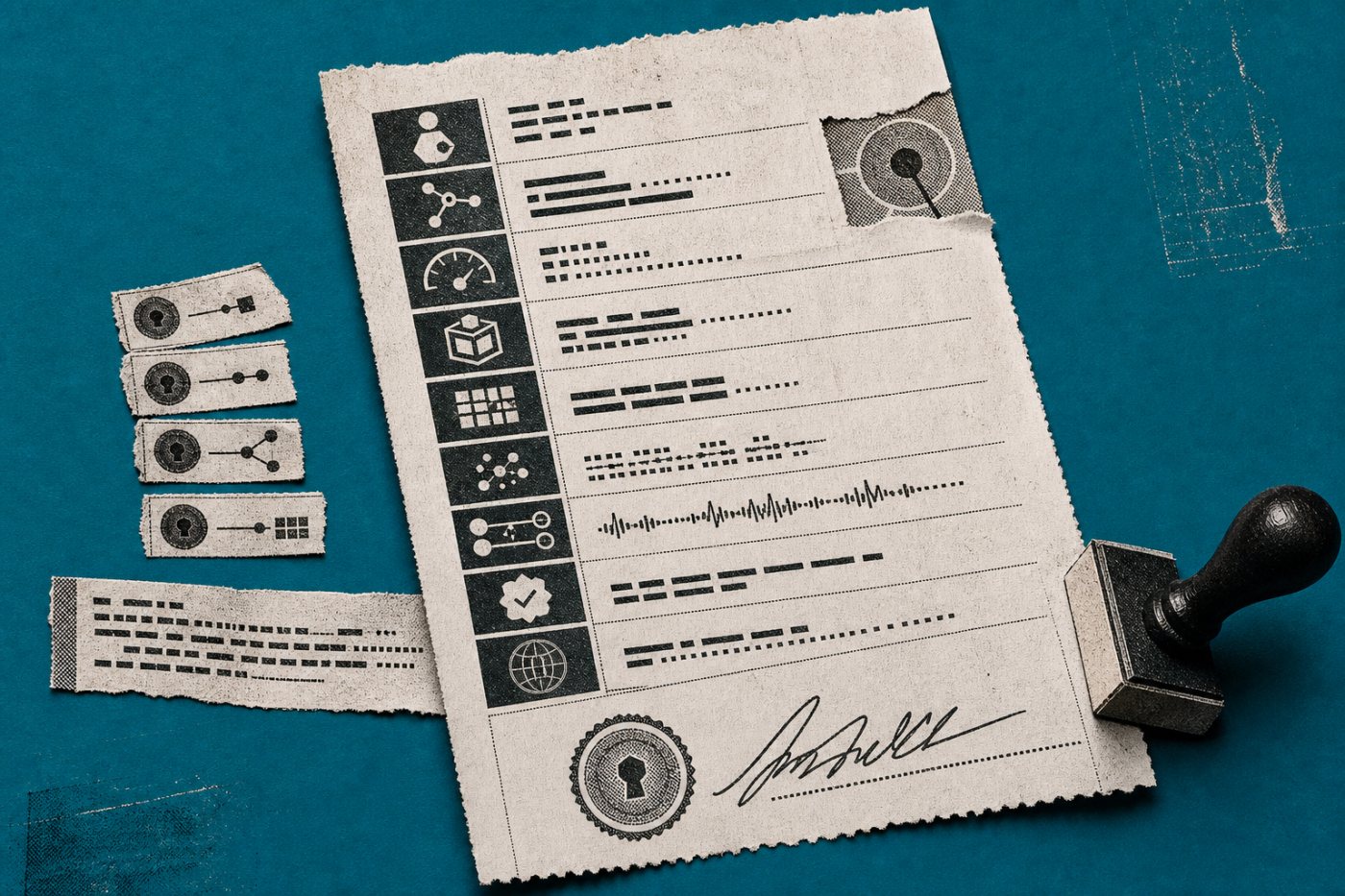 Trust Record do TRACE reúne identidade, runtime, política, classe de dados e ferramentas de uma execução de agente.