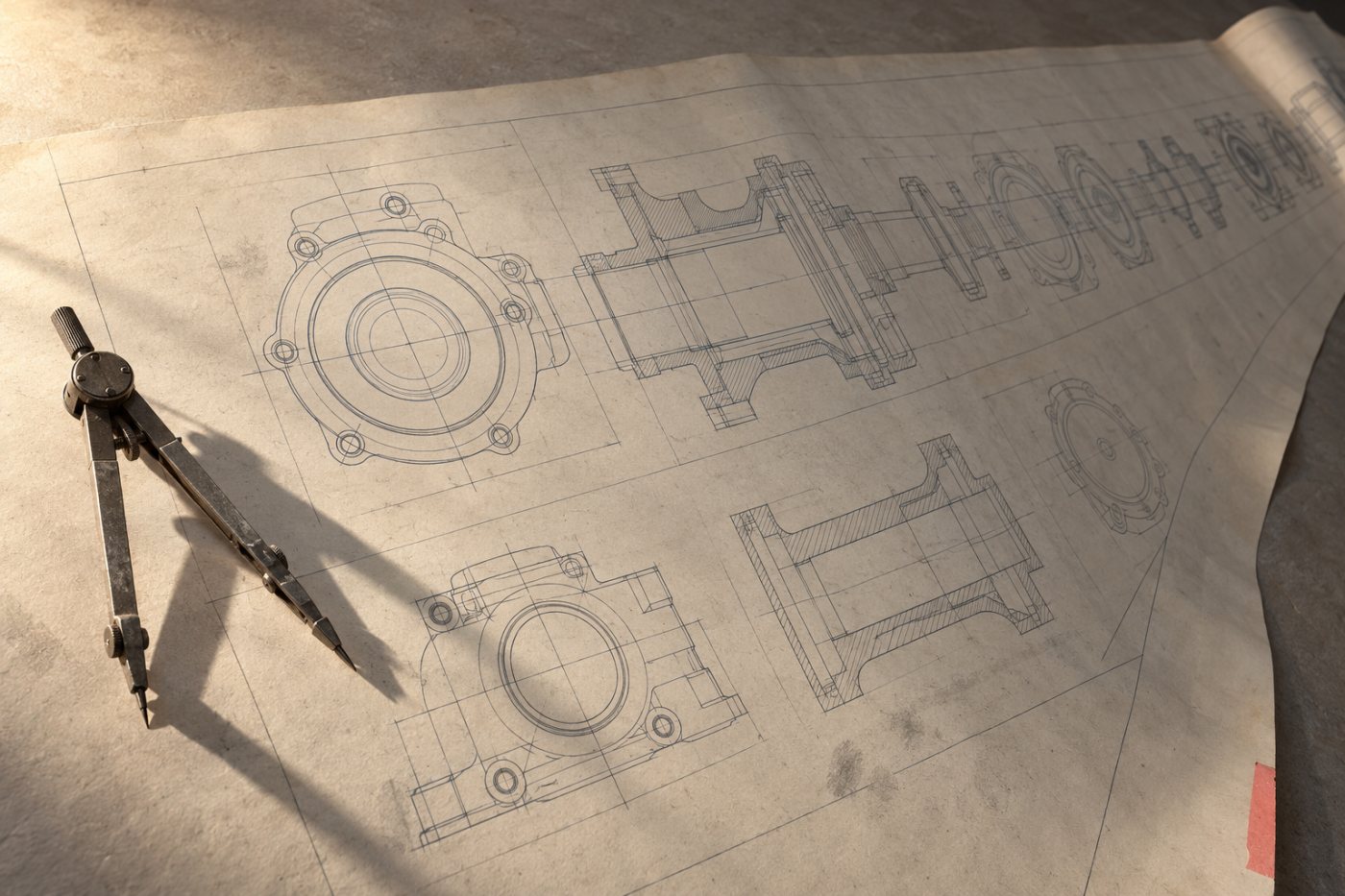 Gambar teknik komponen yang panjang menggambarkan bahan visual dan dokumen besar yang dapat diproses dalam konteks Mistral Large 4.