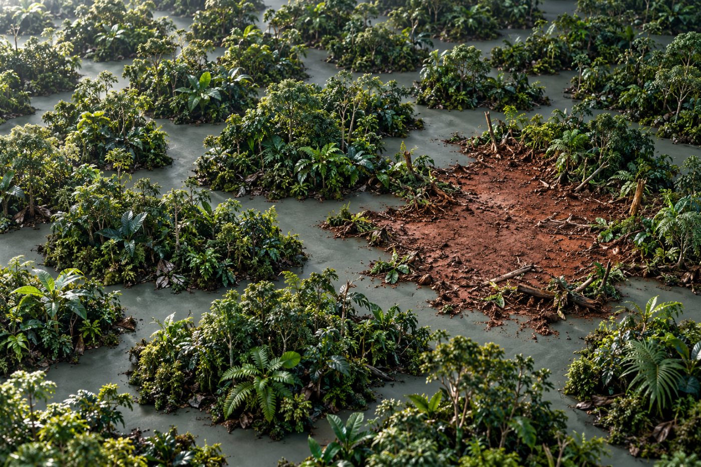 Abertura recente na vegetação amazônica representa a detecção rápida e a delimitação detalhada que o SIM-Biomas pretende integrar.