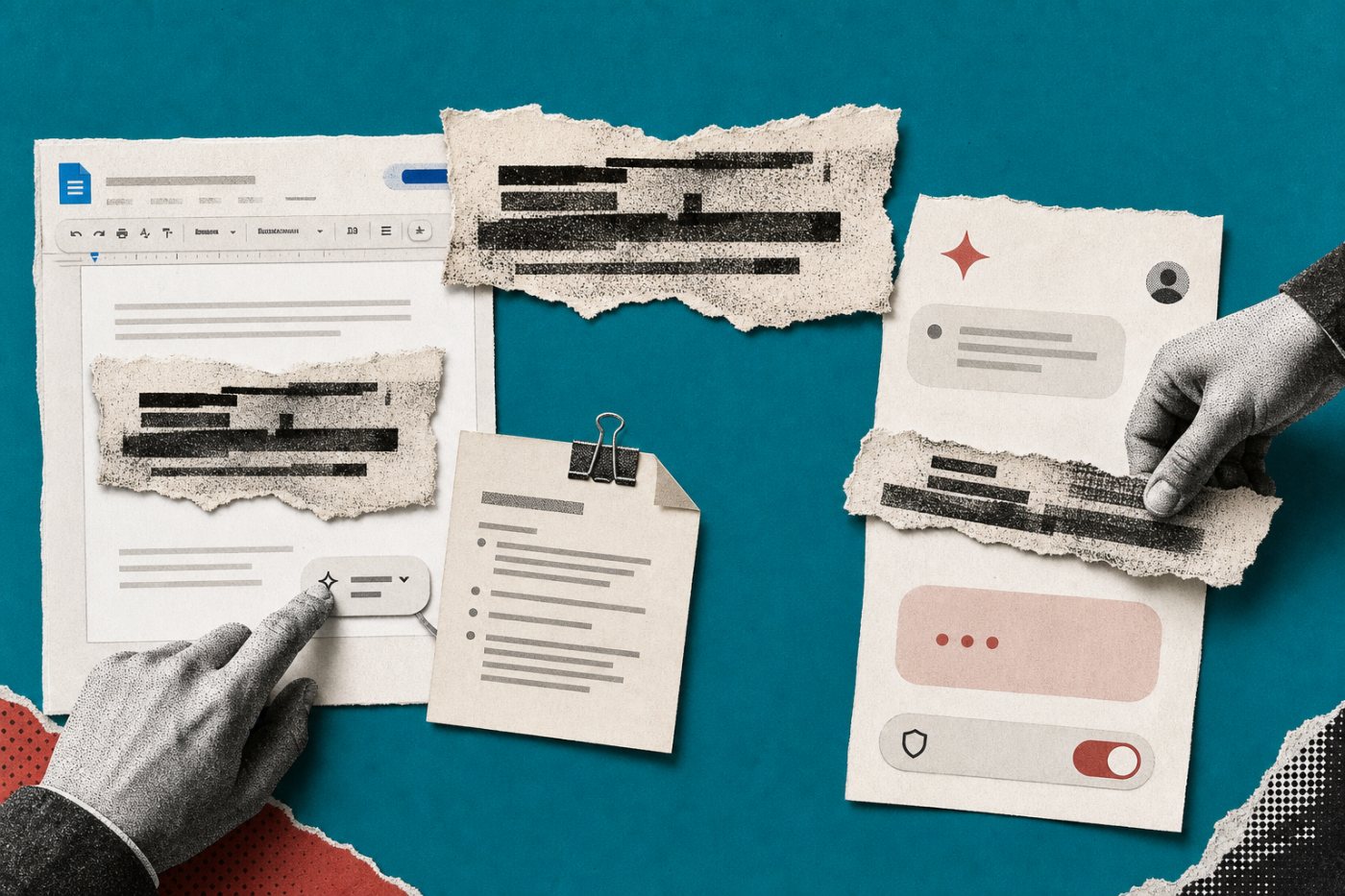 Private document content enters Workspace Gemini and consumer Gemini Apps through different user-triggered workflows.