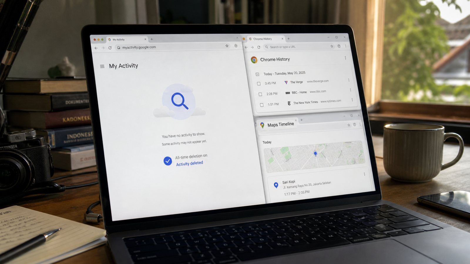 Menghapus Google My Activity tidak otomatis membersihkan semua riwayat