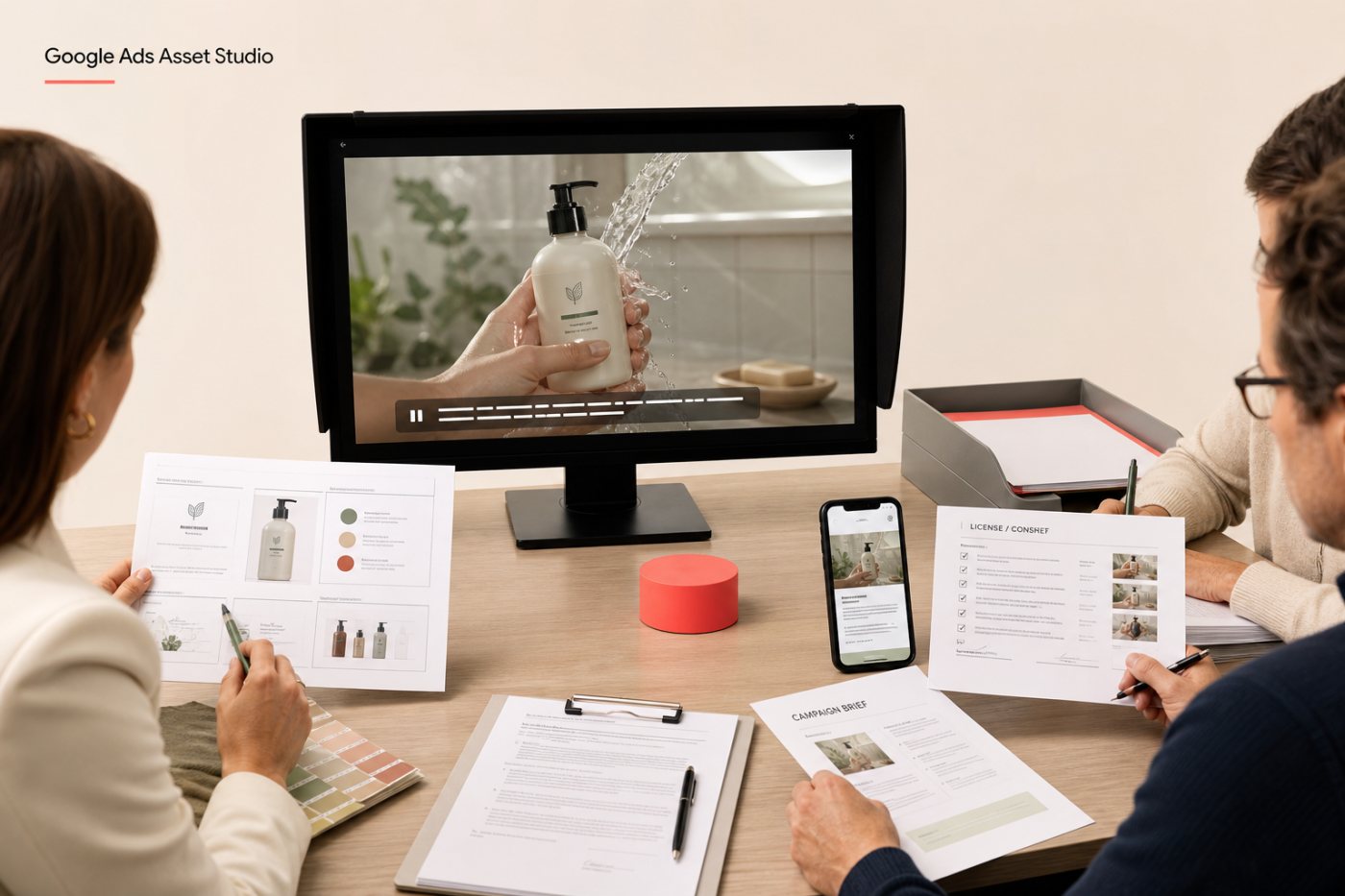 Vidéo générée contrôlée pour la marque, les droits, les sous-titres et l’objectif avant l’examen Google Ads.