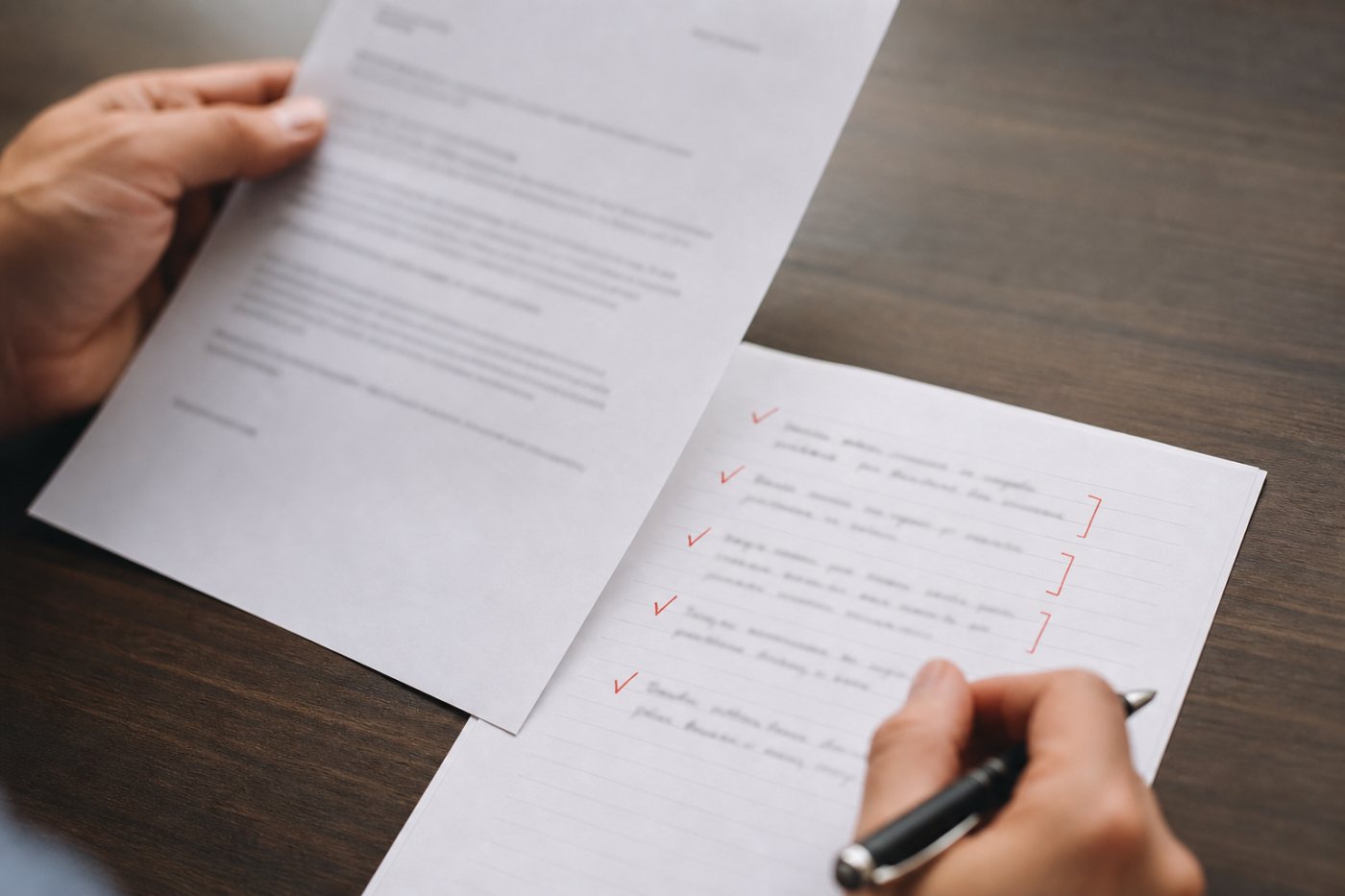 Revised compensation and working terms checked against the negotiated agreement before acceptance.