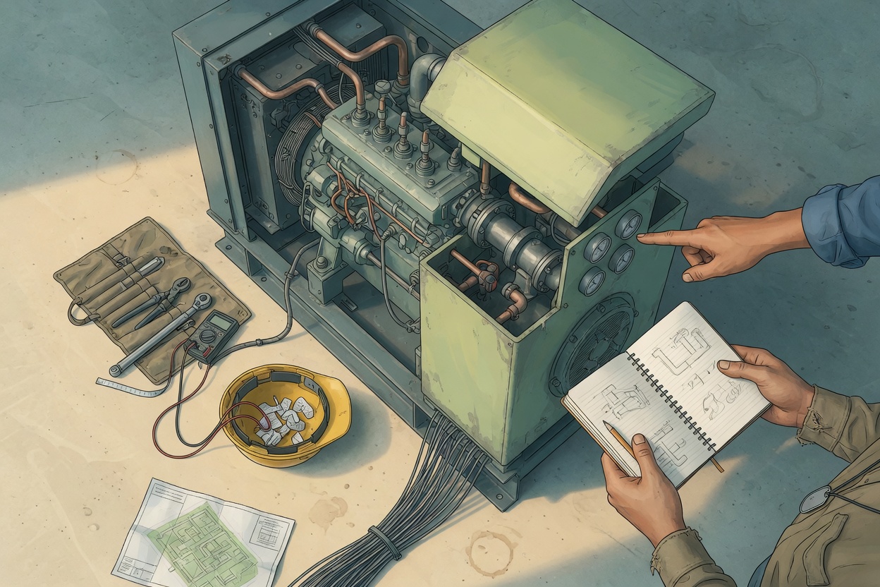 Engineer discussing machinery details with operator in factory
