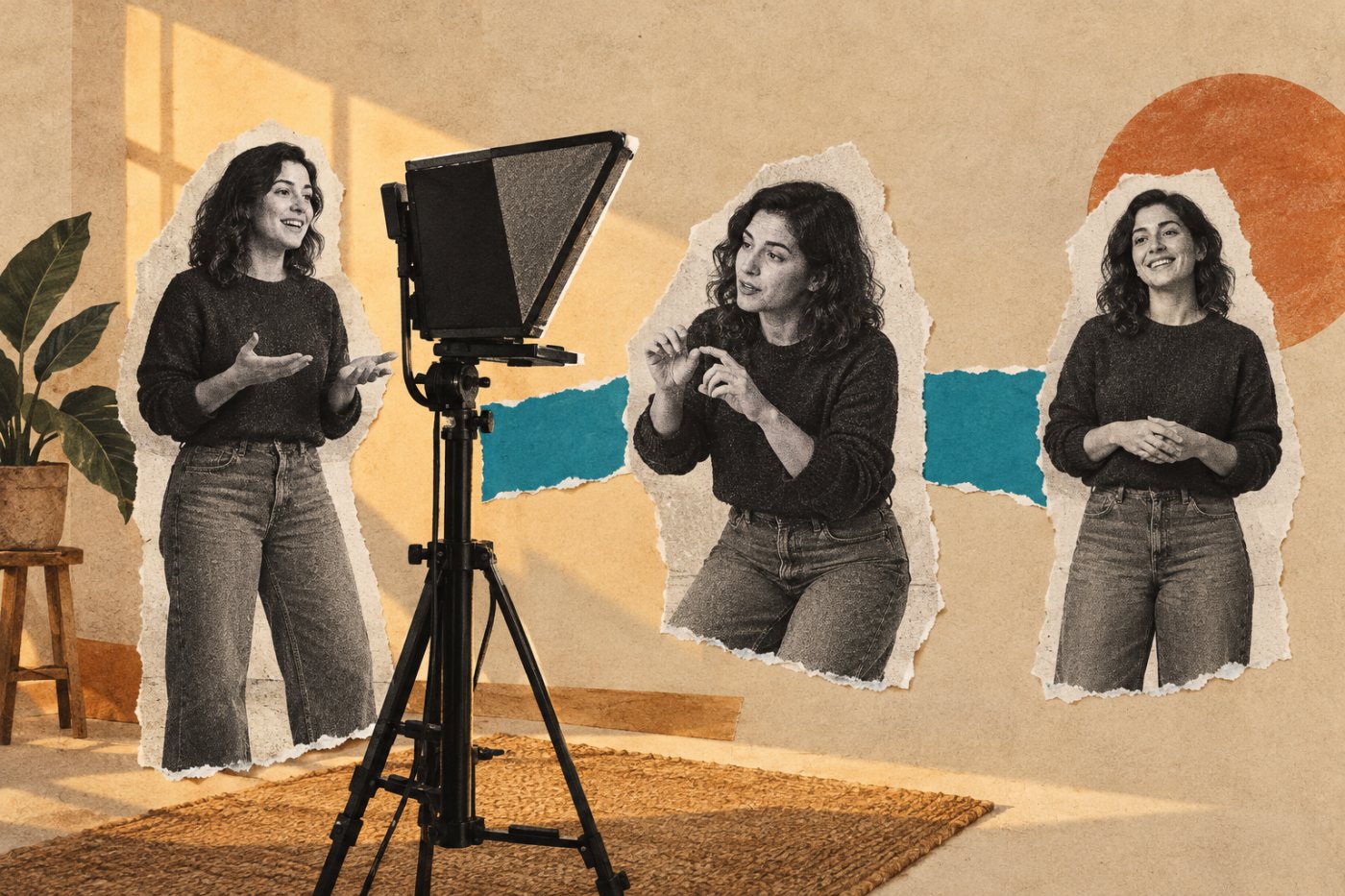 Tella permite preparar un tutorial con teleprompter y corregirlo por clips.