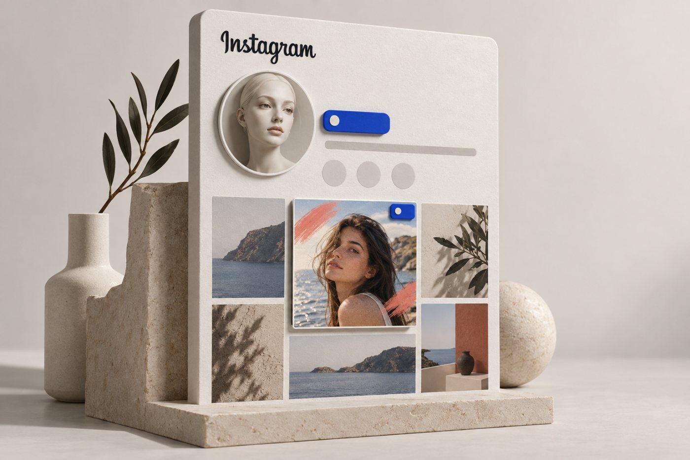 Instagram’da sentetik kişi için profil etiketi ile tekil içerik açıklamasının ayrılması